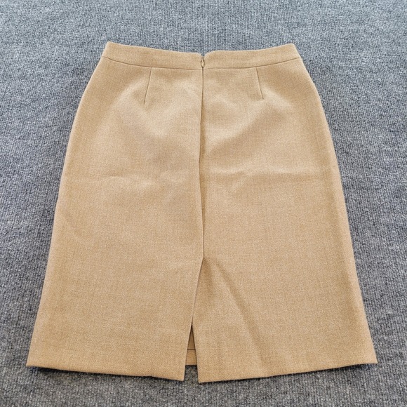 J. Crew No. 2 Pencil Skirt Womens 2 Tan Wool Quiet Luxury - Picture 2 of 7